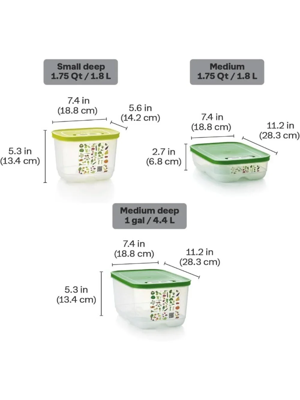4-Piece BPA-Free Food Storage Container Set, Dishwasher Safe, Fridge
